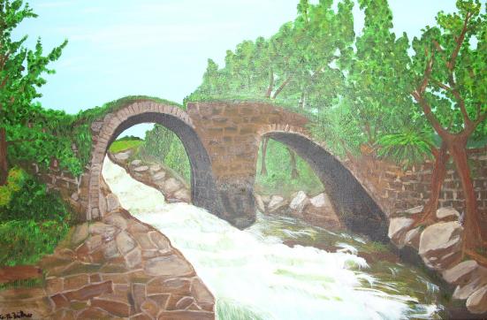 Mittelalterliche Brücke   (60x40)